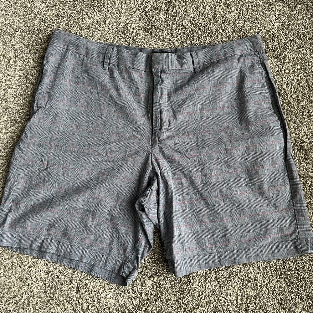 Banana Republic Blue Square Patterned Shorts